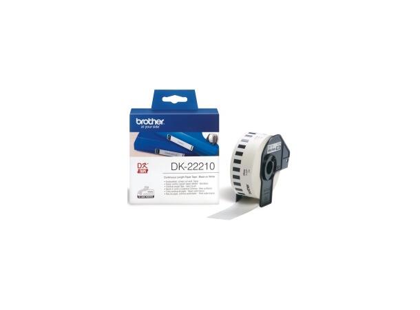 Etikett BROTHER DK22210 pap 29mmx30,48m 